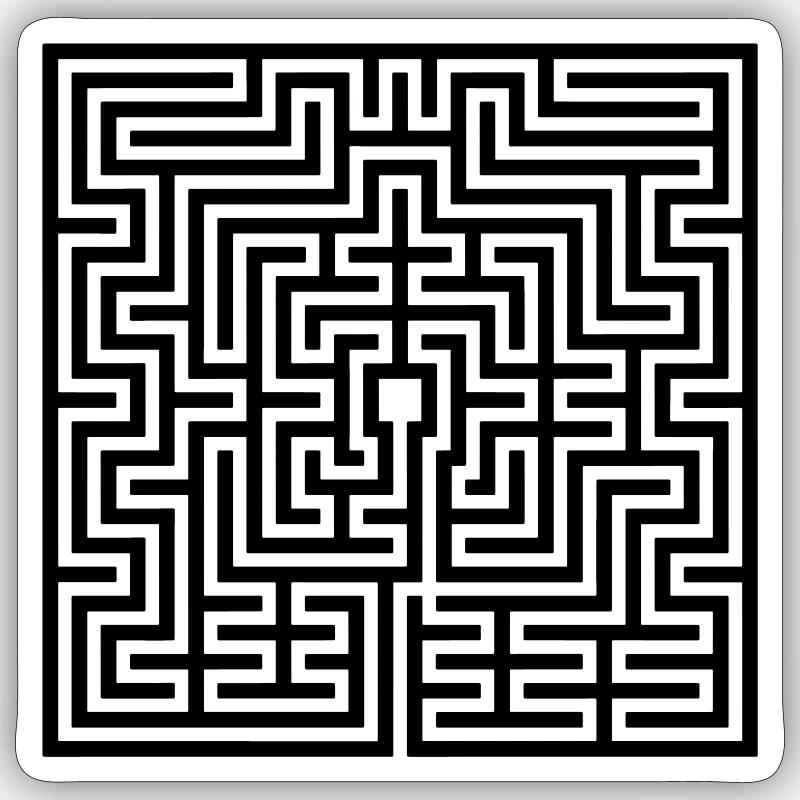 Labyrinth - Sticker size S (10 x 10 cm) - white matte