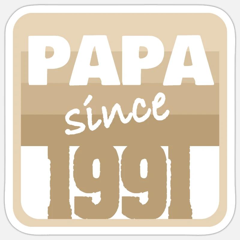 1991 - Sticker taille S (10 x 10 cm) - blanc mat