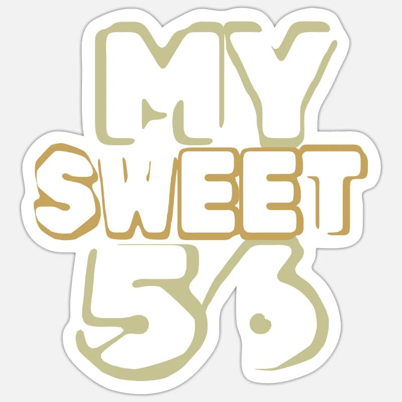 Doux 56 - Sticker taille S (10 x 10 cm) - blanc mat