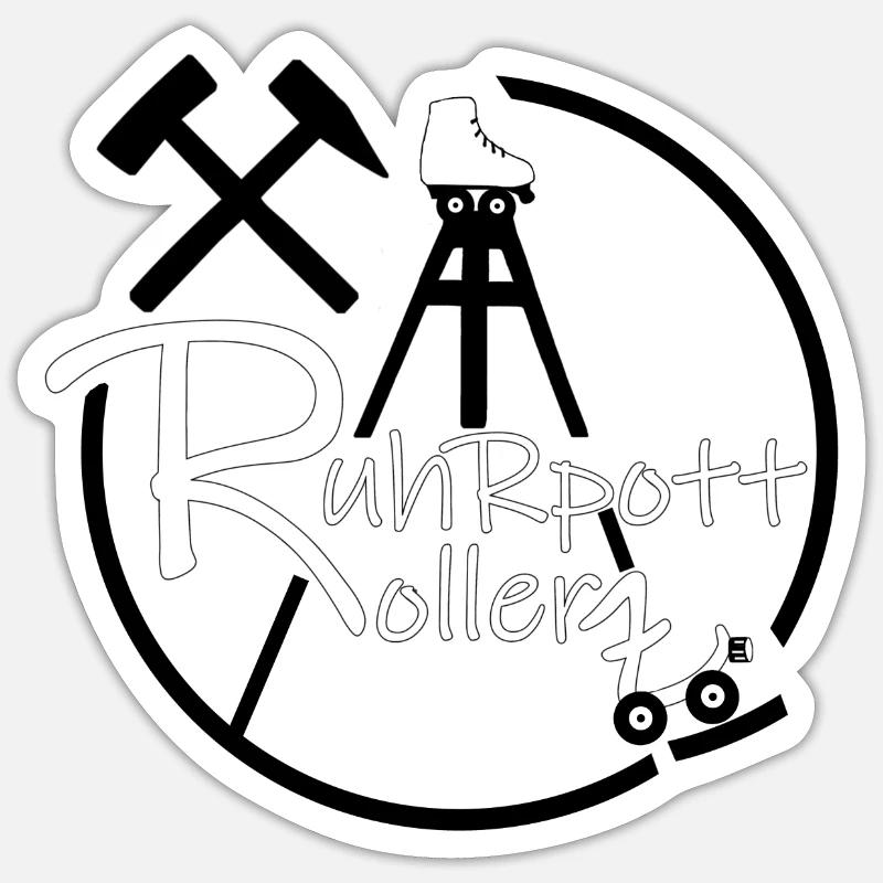 RuhrpottRollerz 🛼 Rollerskating - Sticker size S (10 x 10 cm) - white matte