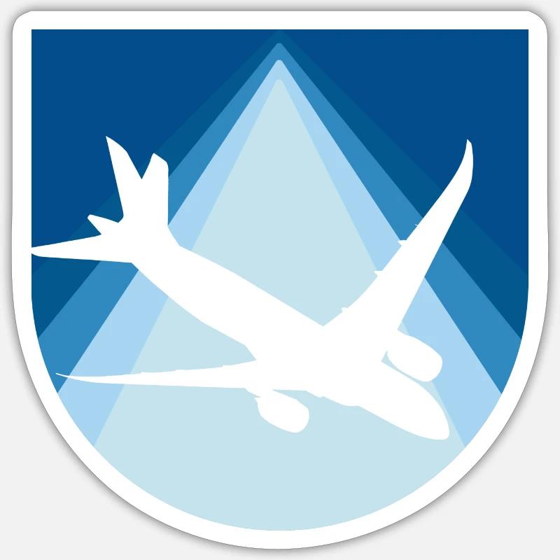 Luftfahrt Flugzeug Flieger - Sticker Größe S (10 x 10 cm) - Mattweiß