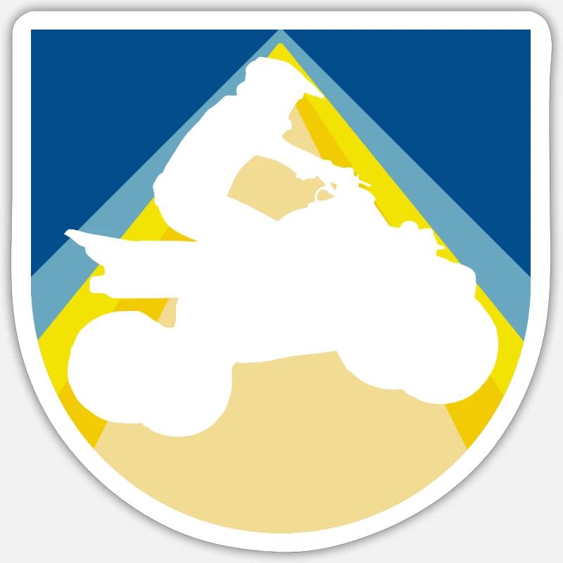 ATV Quad Stuntman - Sticker size S (10 x 10 cm) - white matte