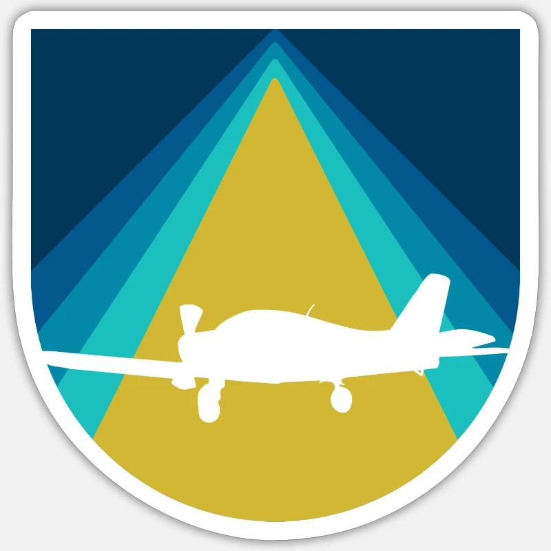 Luftfahrt Flugzeug Luftfahrt - Sticker Größe S (10 x 10 cm) - Mattweiß