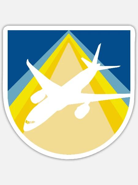 Luftfahrt Flieger - Sticker Größe S (10 x 10 cm) - Mattweiß