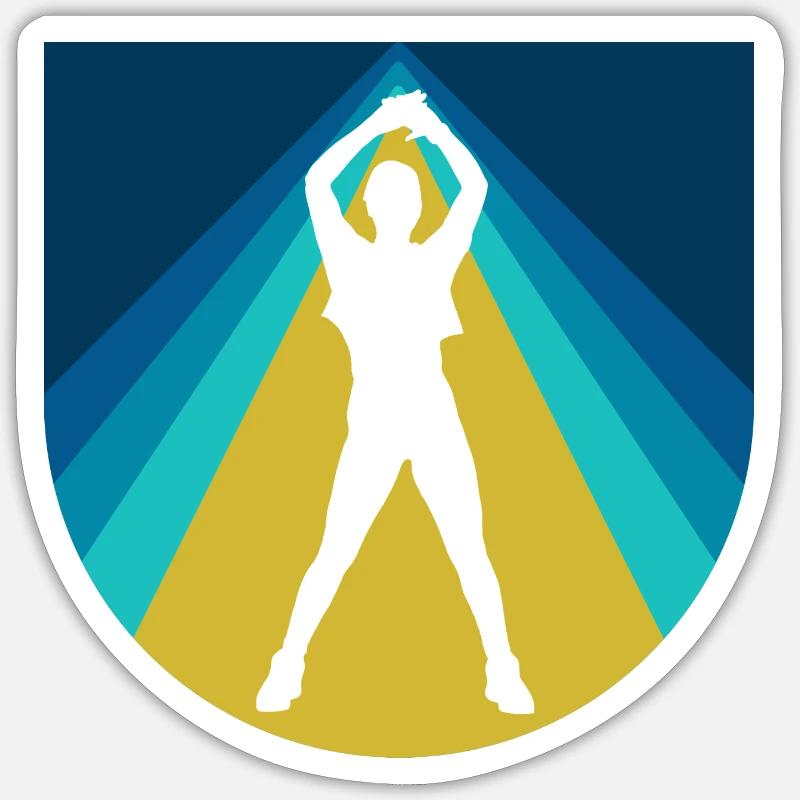 Aerobics Training - Sticker size S (10 x 10 cm) - white matte