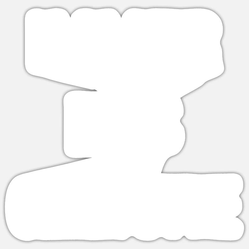 immer das gleiche - Sticker Größe S (10 x 10 cm) - Mattweiß