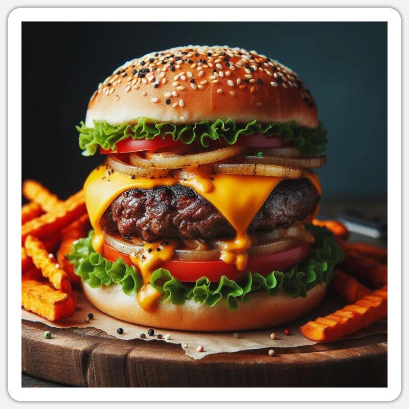 Full Burger Sticker size S (10 x 10 cm)