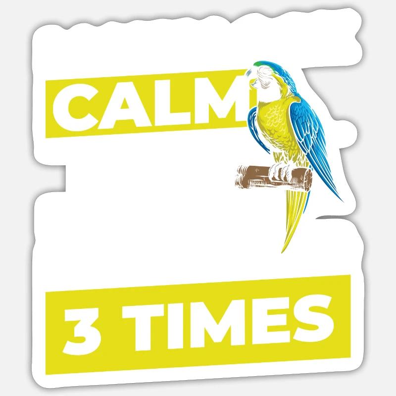 Espèces d’oiseaux perroquets aras - Sticker taille S (10 x 10 cm) - blanc mat