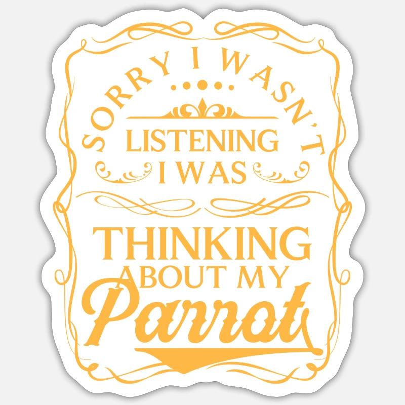 Macaw Parrot Tropics - Sticker size S (10 x 10 cm) - white matte