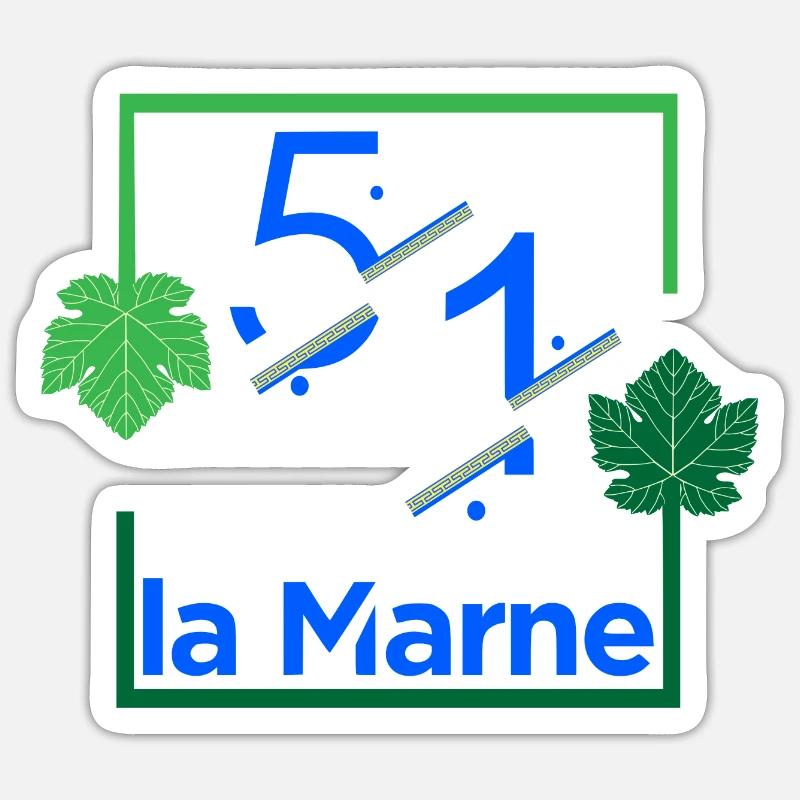 Die Marne - Sticker Größe S (10 x 10 cm) - Mattweiß