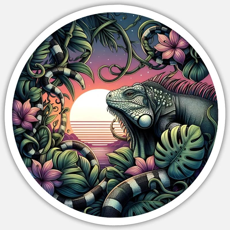 Iguana Libre - Sticker size S (10 x 10 cm) - white matte