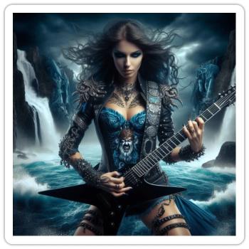 Ocean Metaller, - Sticker Größe S (10 x 10 cm) - Mattweiß - Vorne