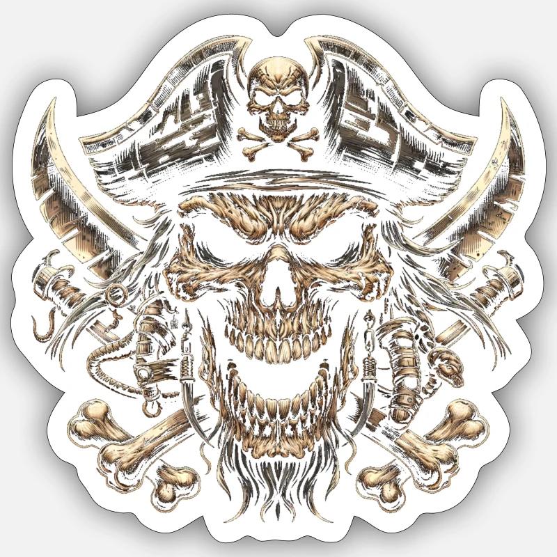 Ruthless Raider - Sticker size S (10 x 10 cm) - white matte