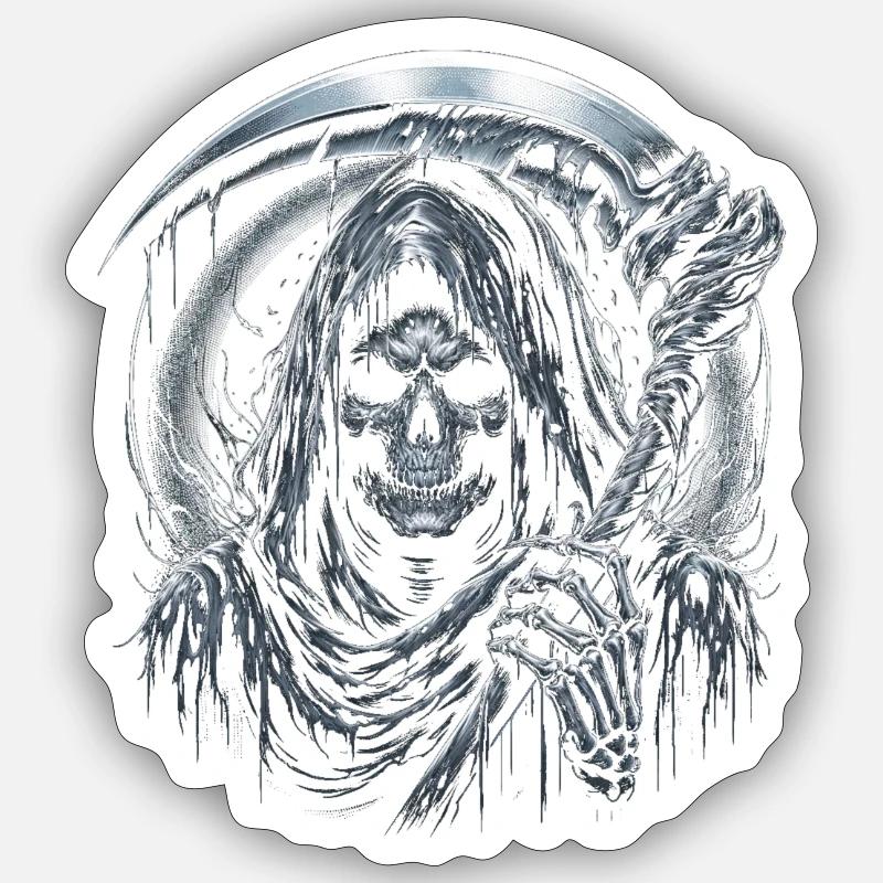 Schlächter der Schatten - Sticker Größe S (10 x 10 cm) - Mattweiß