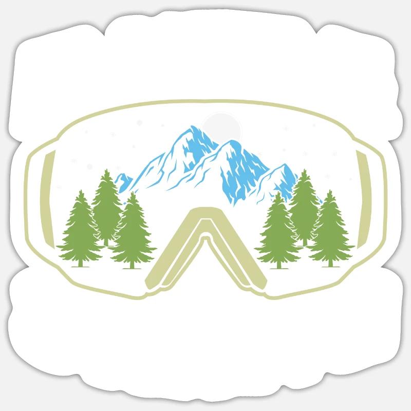 Ski skiing Sticker taille S (10 x 10 cm)