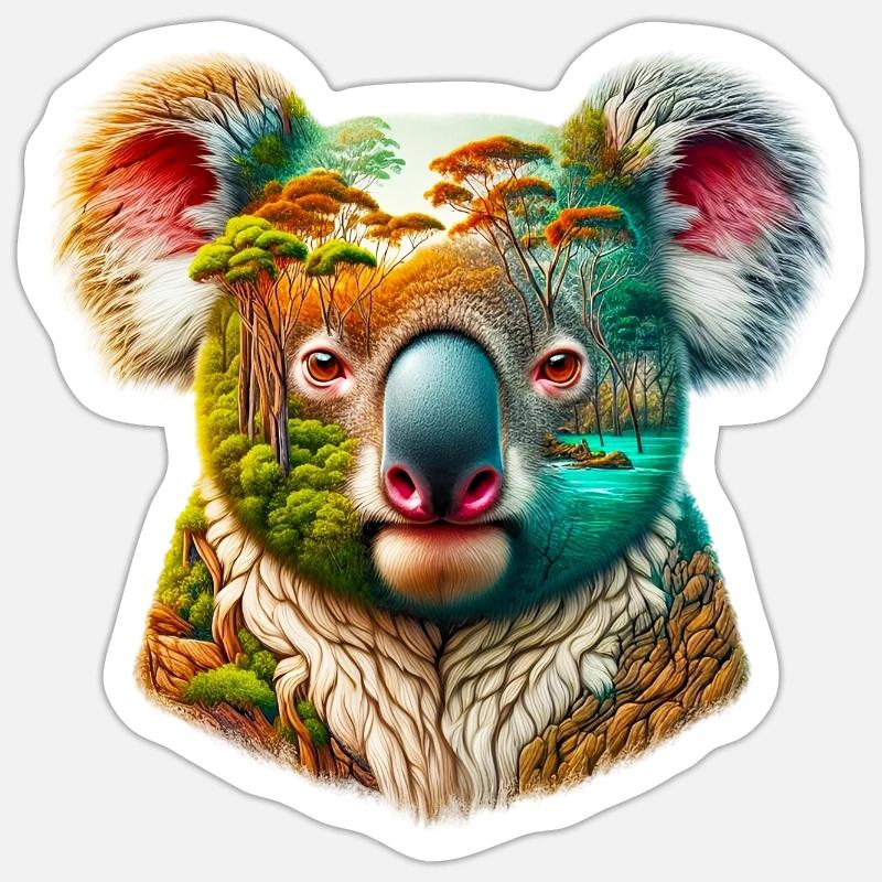 Koala - Sticker size S (10 x 10 cm) - white matte