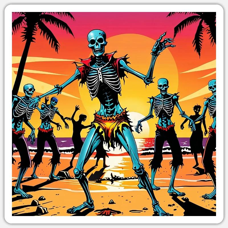 dancing at sunset Sticker taille S (10 x 10 cm)