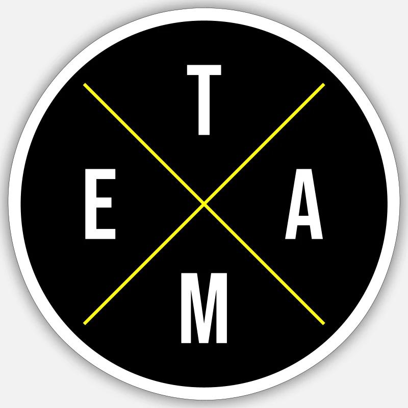 Cercle d’équipe - Sticker taille S (10 x 10 cm) - blanc mat