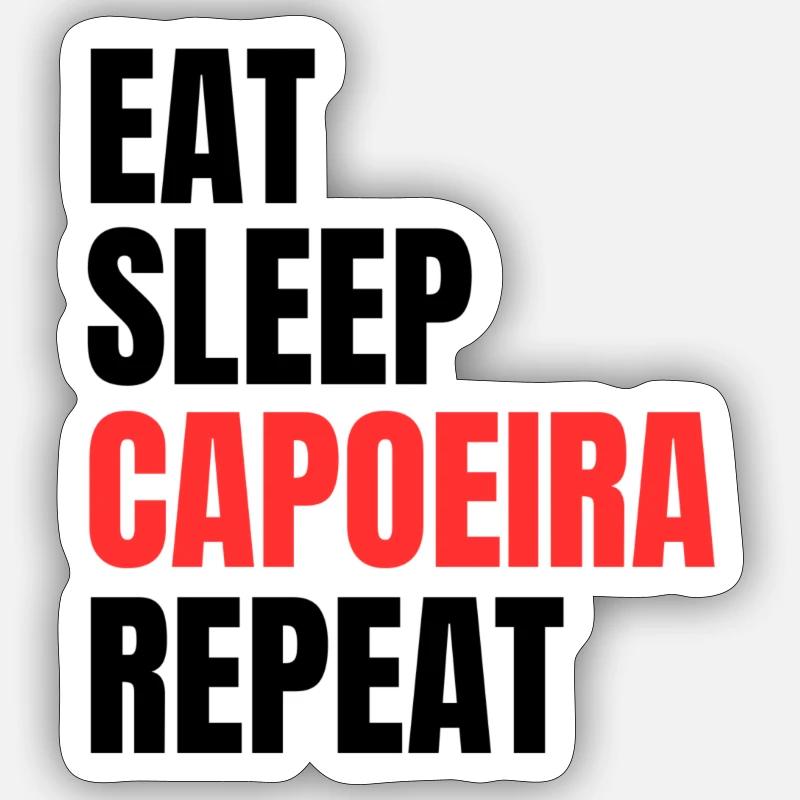 Manger Dormir Capoeira Répéter Sticker taille S (10 x 10 cm)