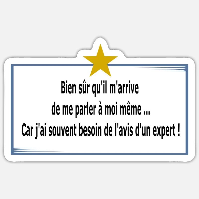 Ich rede mit mir selbst - Sticker Größe S (10 x 10 cm) - Mattweiß