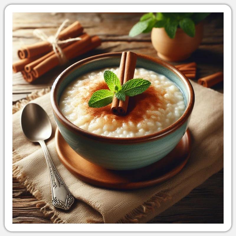 Rice pudding - Sticker size S (10 x 10 cm) - white matte