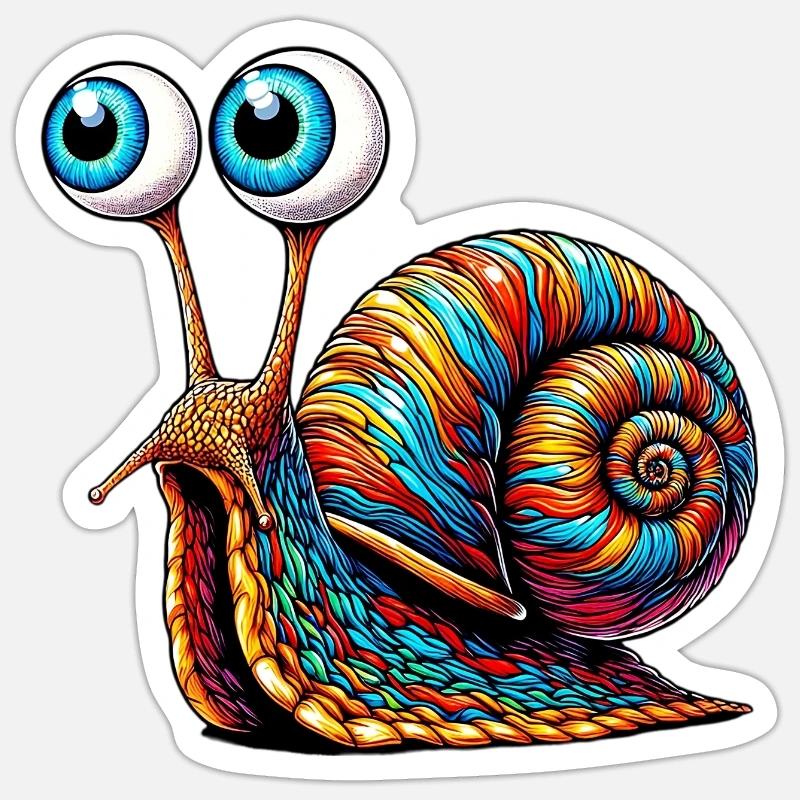 Snail - Sticker size S (10 x 10 cm) - white matte