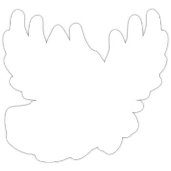 Dragon tribal de tatouage sauvage avec des ailes - Sticker taille S (10 x 10 cm) - blanc mat - Devant