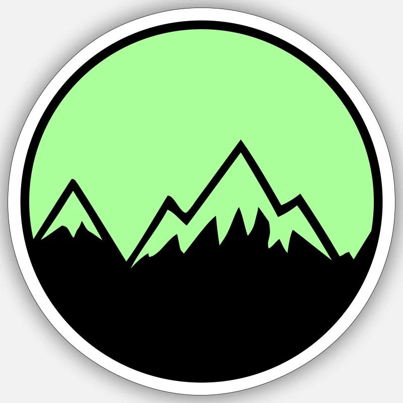 mountains - Sticker Größe S (10 x 10 cm) - Mattweiß