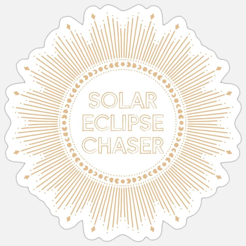 Solar eclipse chaser - Sticker Größe S (10 x 10 cm) - Mattweiß