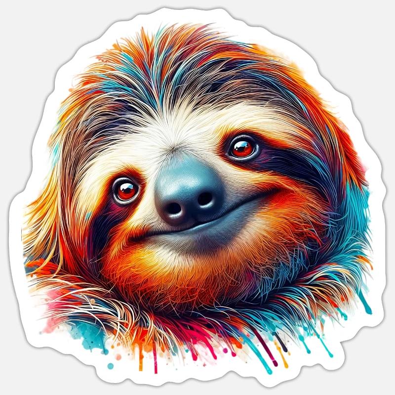 Sloth Sticker size S (10 x 10 cm)