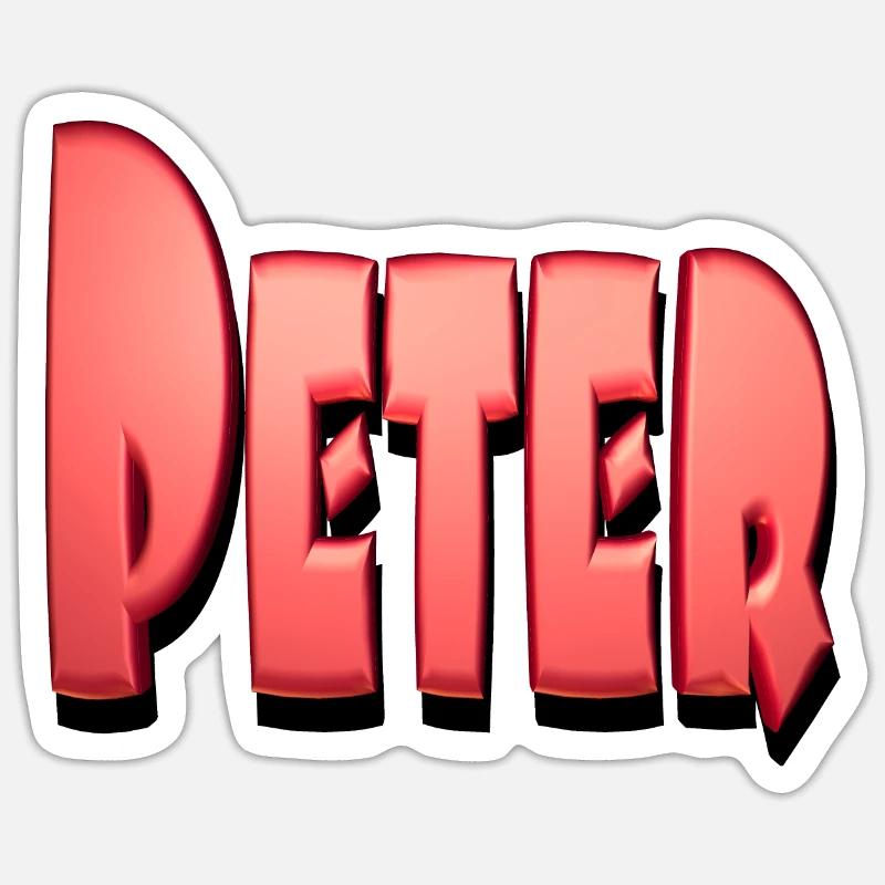 Pierre2 - Sticker taille S (10 x 10 cm) - blanc mat