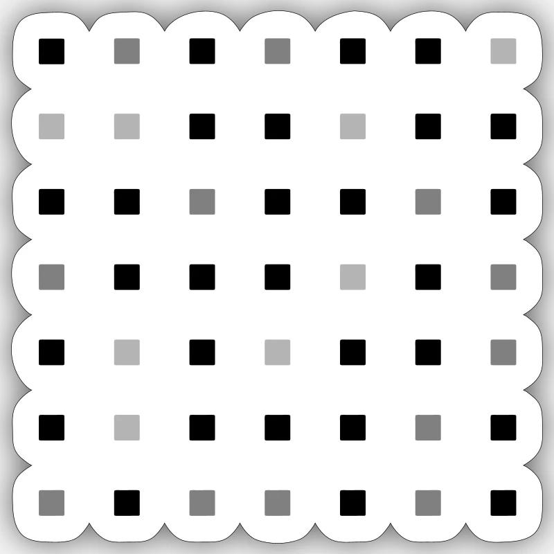Square Grid - Sticker size S (10 x 10 cm) - white matte