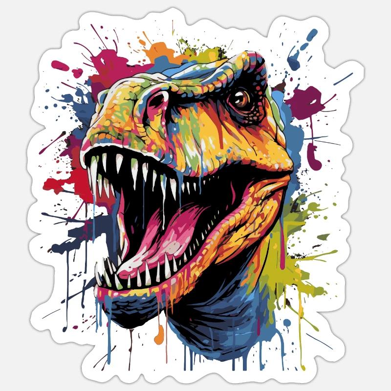 T-Rex Dinosaur - Sticker size S (10 x 10 cm) - white matte