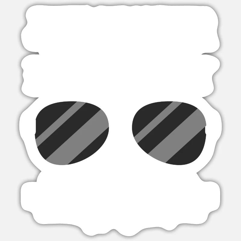 Sicherheitsdienst Beruf Party - Sticker Größe S (10 x 10 cm) - Mattweiß