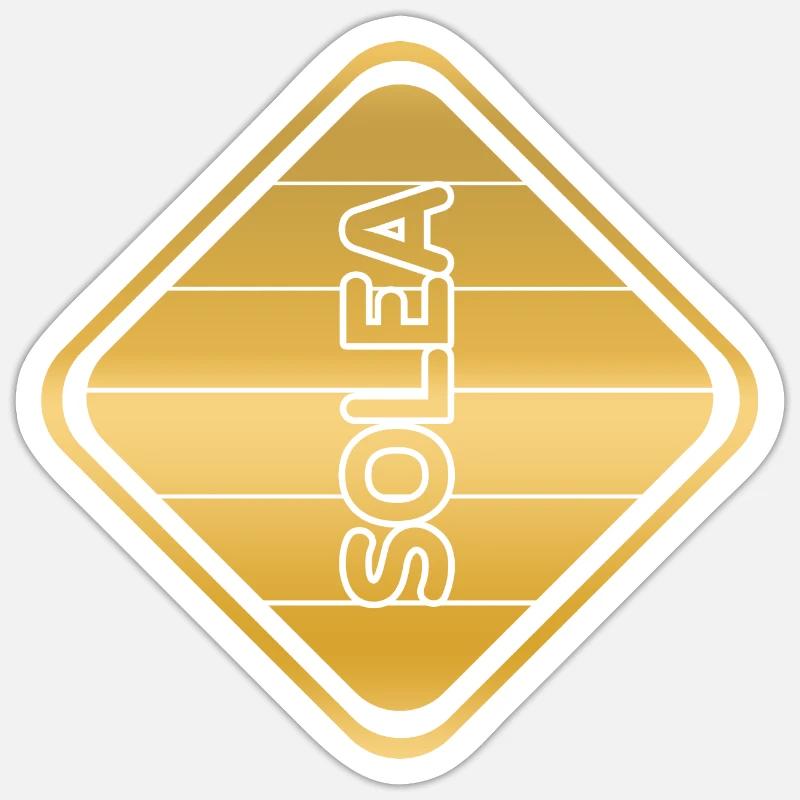 Prénom Solea - Sticker taille S (10 x 10 cm) - blanc mat