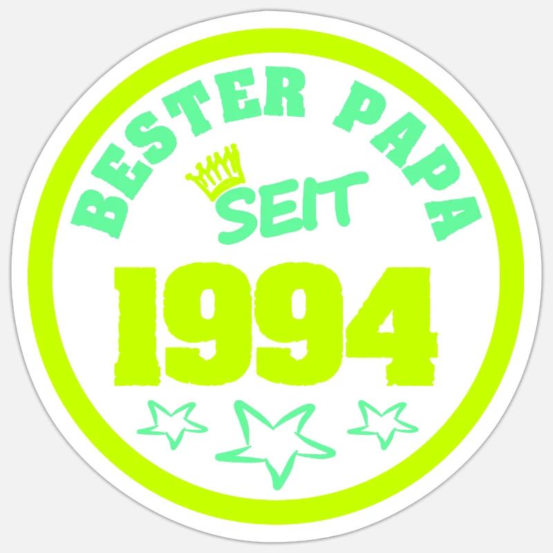 Fête des Pères 1994 - Sticker taille S (10 x 10 cm) - blanc mat