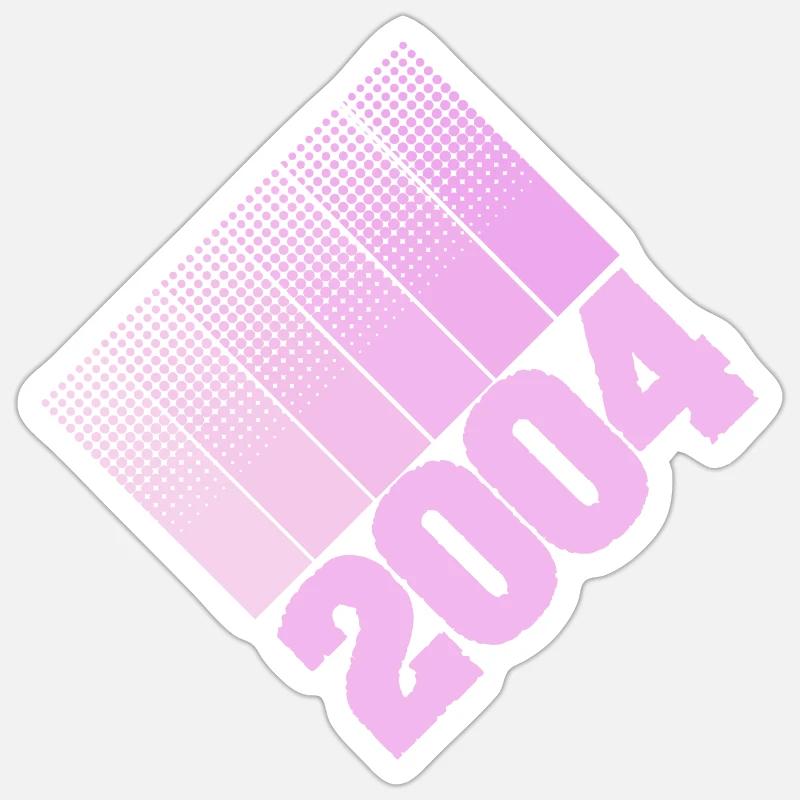 Papa 2004 - Sticker taille S (10 x 10 cm) - blanc mat