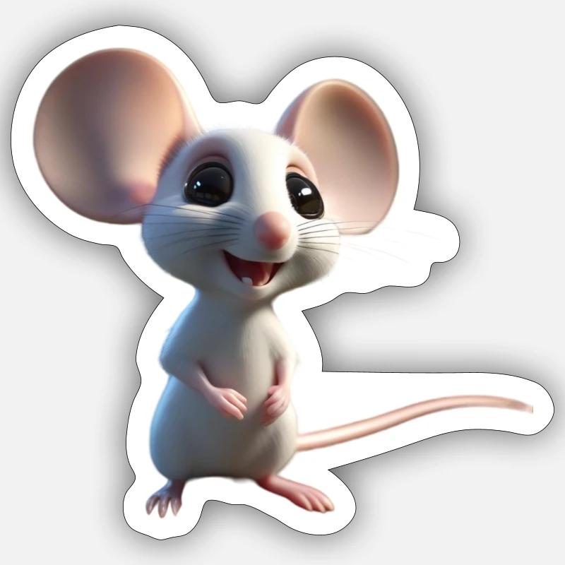 Mouse 2 Sticker Größe S (10 x 10 cm)