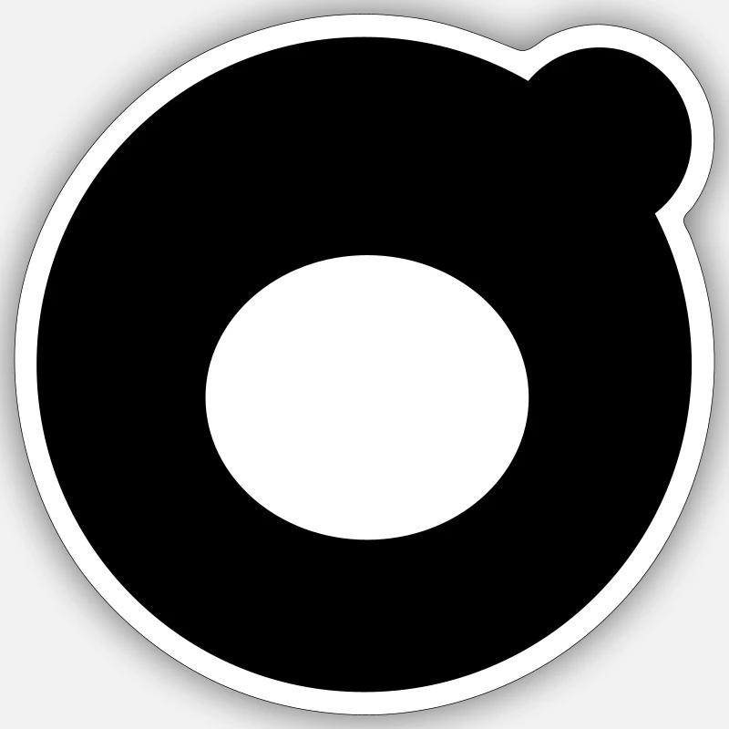 runde abstrakte Form Sticker Größe S (10 x 10 cm)