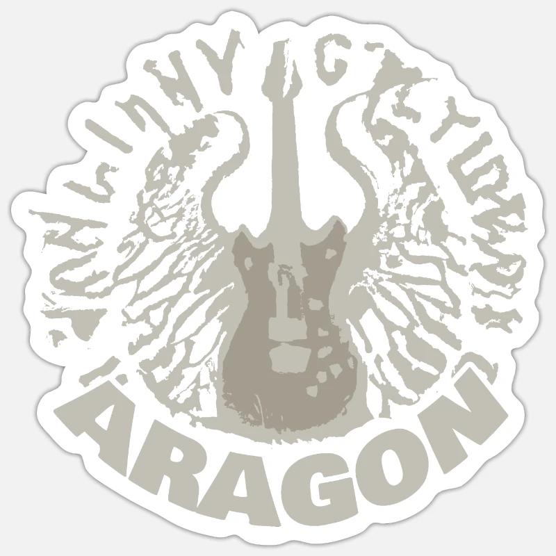 Aragon - Sticker taille S (10 x 10 cm) - blanc mat