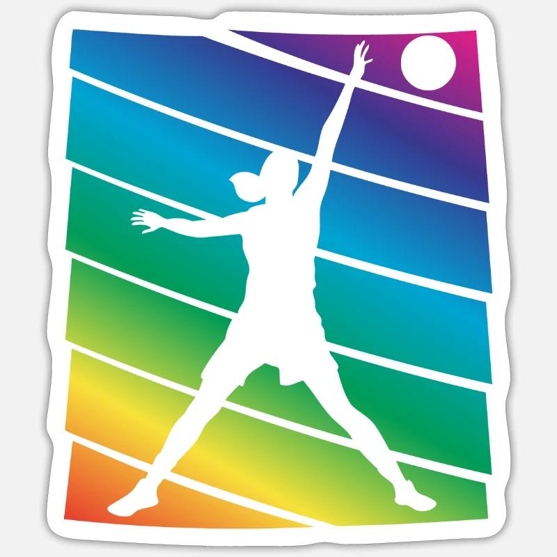 Basketteur - Sticker taille S (10 x 10 cm) - blanc mat