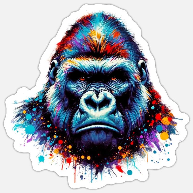 Gorille Sticker taille S (10 x 10 cm)