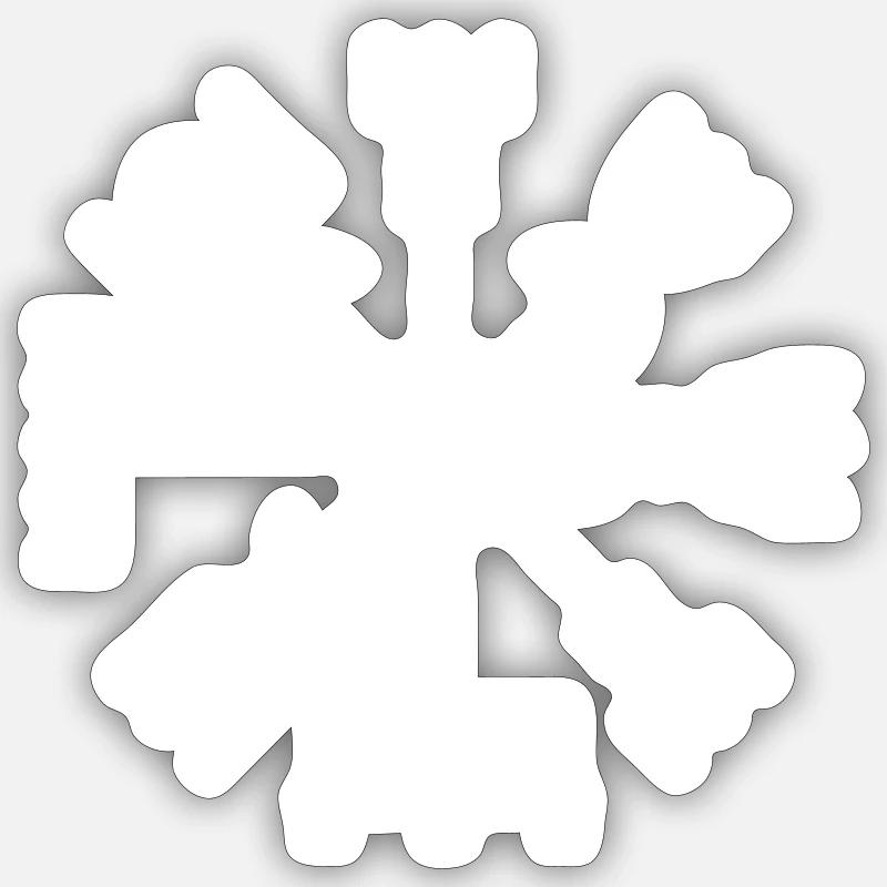 wikinger kompass 1 - Sticker Größe S (10 x 10 cm) - Mattweiß