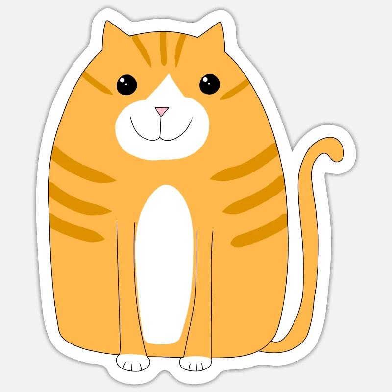 Ginger kitten - Sticker size S (10 x 10 cm) - white matte