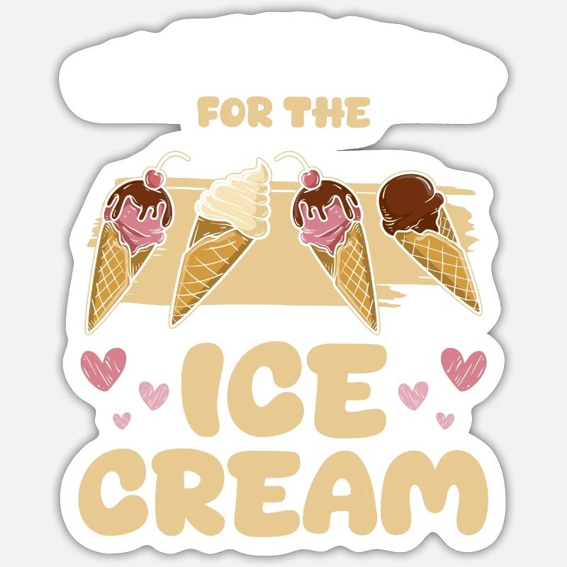 Eiswaffel Sommer Süßigkeiten Geschmack Sticker Größe S (10 x 10 cm)