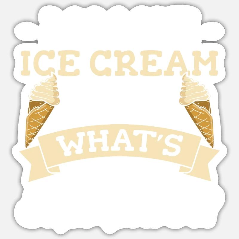 Eiscreme Eiskugel Naschen Speiseeis Sticker Größe S (10 x 10 cm)