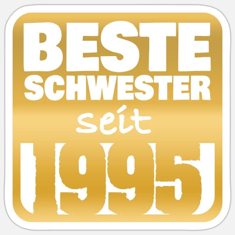 Bébé 1995 - Sticker taille S (10 x 10 cm) - blanc mat