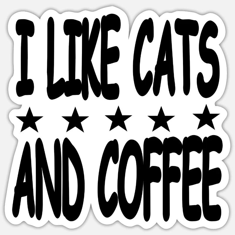 Katzen - Sticker Größe S (10 x 10 cm) - Mattweiß
