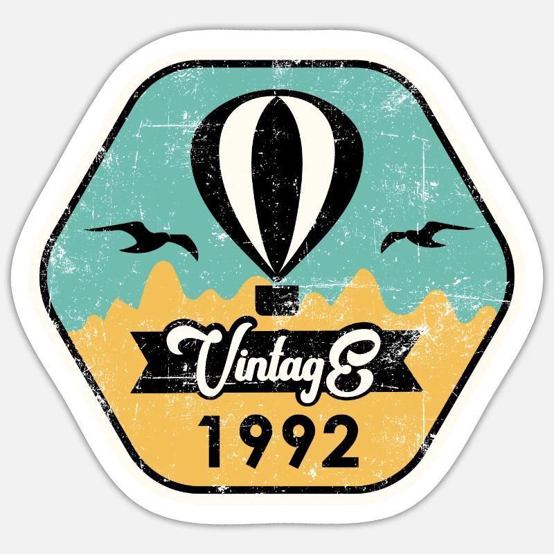 Millésime 1992 - Sticker taille S (10 x 10 cm) - blanc mat