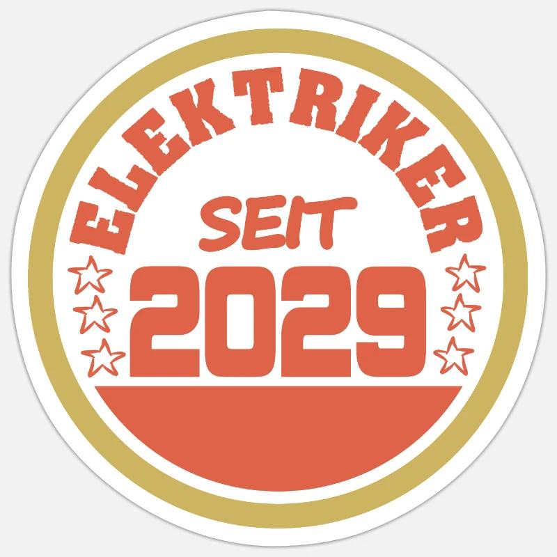 2029 - Sticker Größe S (10 x 10 cm) - Mattweiß